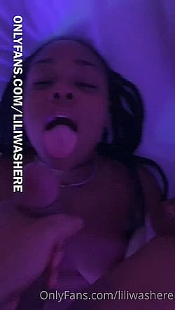 Ebony Sucking With Cum In Mouth 🤤'